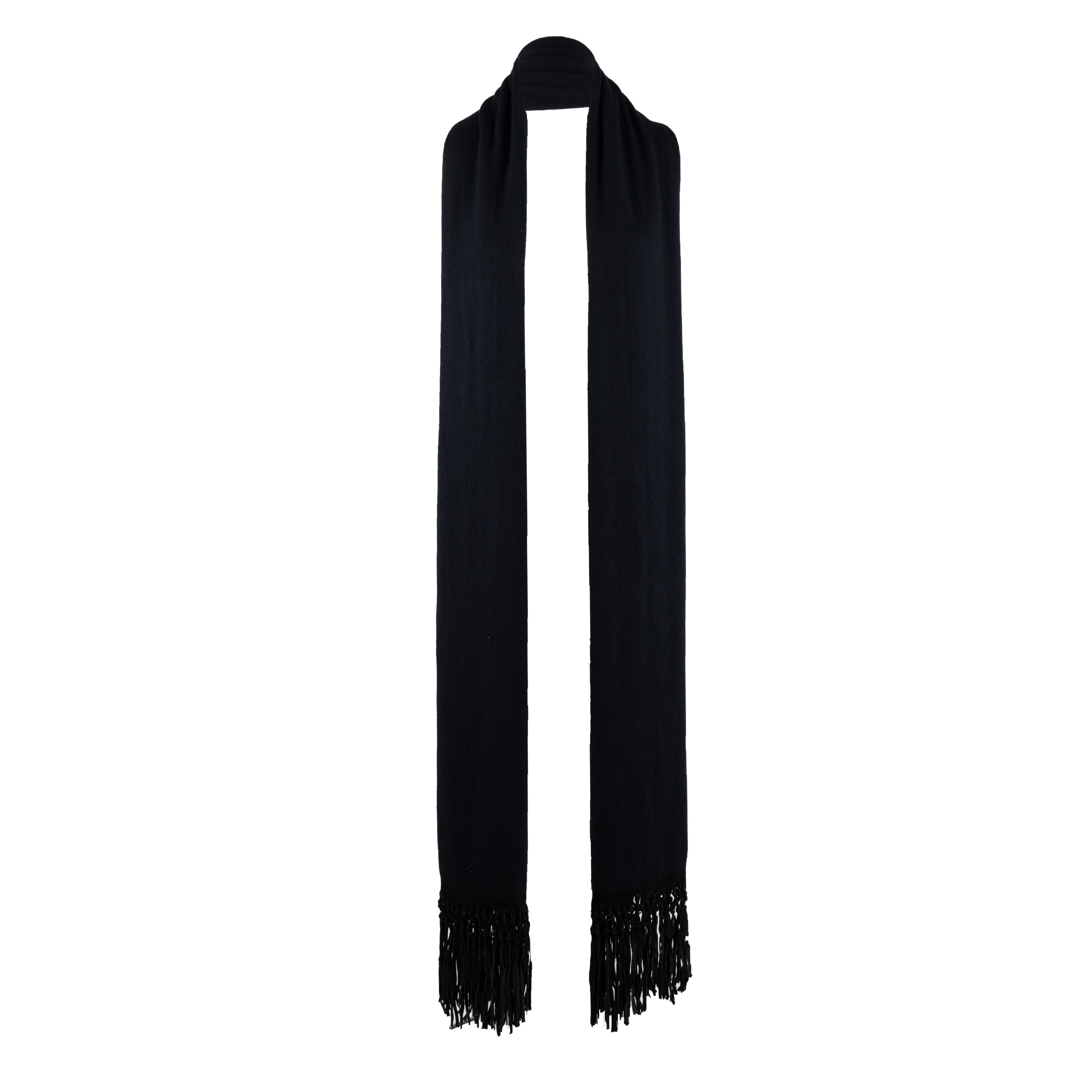 Collection Privee Collection Privee Wool Shawl With Fringes